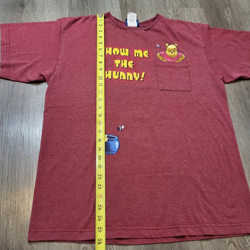 Vintage Rare Winnie the Pooh Graphic T-shirt Honey Pot Bees Show Me The Hunny LG - Picture 3 of 9